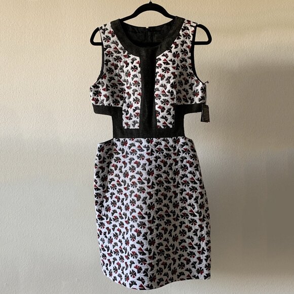 ๐คโจ Anna Sui Geometric Cutout Bodycon Dress โ Bold & Modern! โจ๐ค - Picture 1 of 4